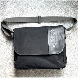 Keen Morton Messenger Laptop Bag Black 13" x 16" Padded‎ Sleeve Multiple Pockets
